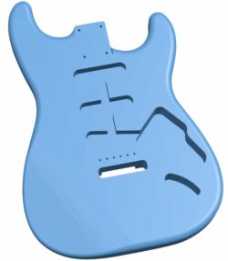 Guitar body T0005954 download free stl files 3d model for CNC wood carving