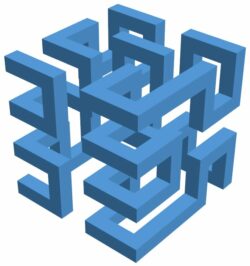 Hilbert Cube B009850 file Obj or Stl free download 3D Model for CNC and 3d printer