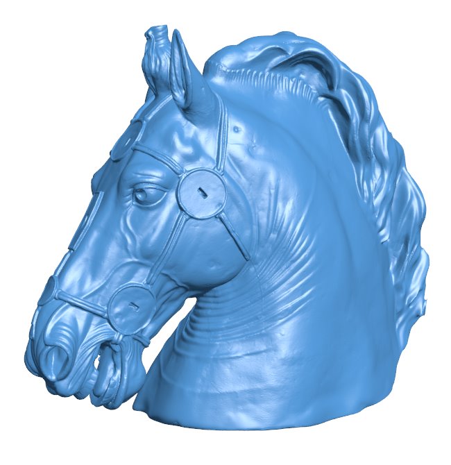 Horse Head from the Equestrian statue of Marcus Aurelius B009762 file Obj or Stl free download 3D Model for CNC and 3d printer