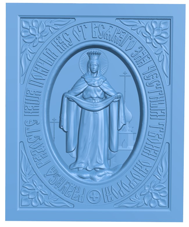 Icon Of The Holy Mother Of God T0006476 download free stl files 3d model for CNC wood carving