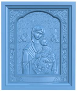 Icon Of The Mother Of God Of Perpetual Help T0006159 download free stl files 3d model for CNC wood carving