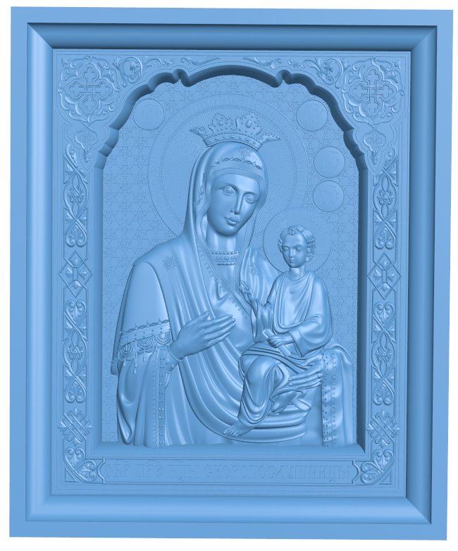 Icon Of The Mother Of God Of The Quick Hearing T0006477 download free stl files 3d model for CNC wood carving