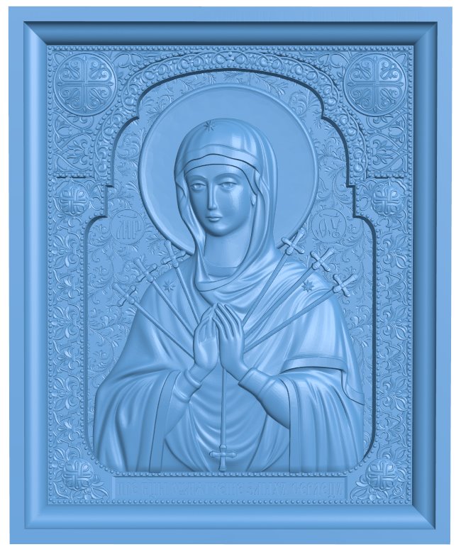 Icon Of The Mother Of God Softening The Evil T0006161 download free stl files 3d model for CNC wood carving