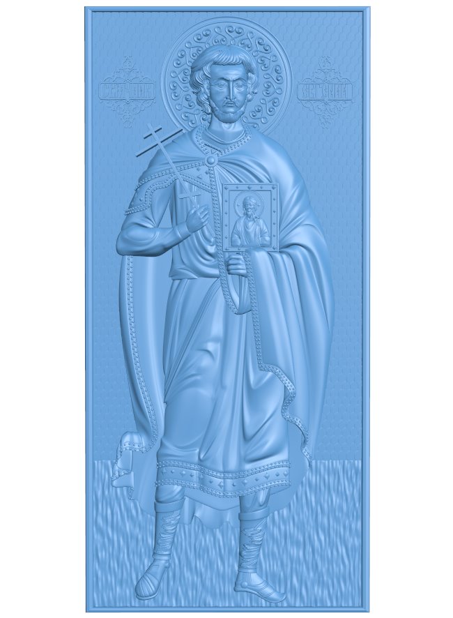 Icon of St. Eugene T0006514 download free stl files 3d model for CNC wood carving