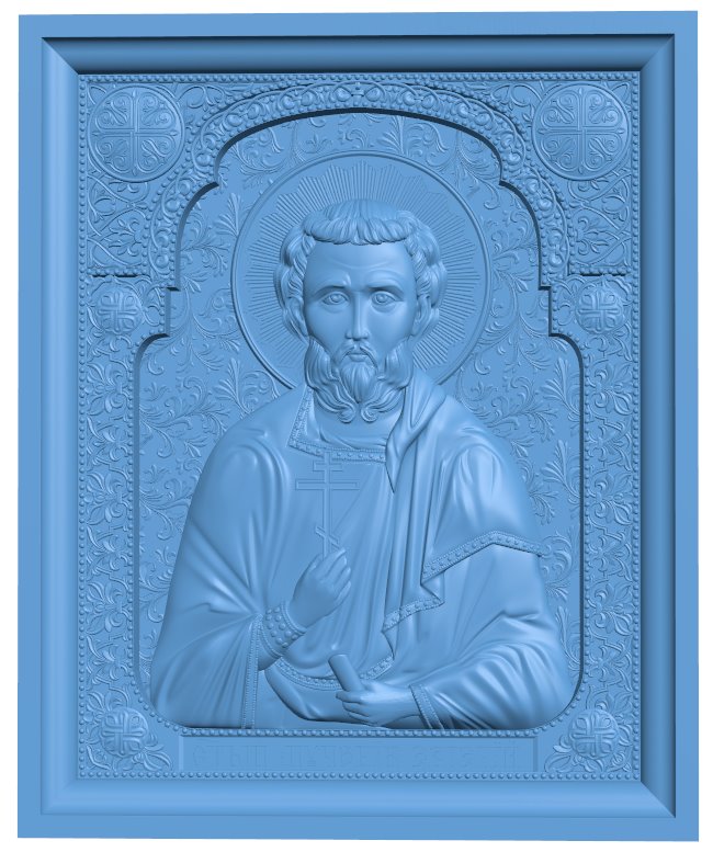 Icon of St. Martyr Eugene T0006515 download free stl files 3d model for CNC wood carving