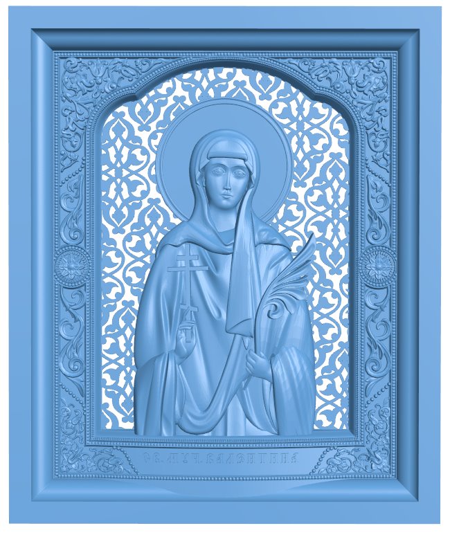 Icon of St. Martyr Valentine T0006151 download free stl files 3d model for CNC wood carving