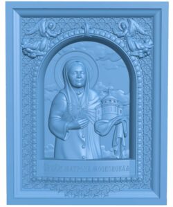 Icon of St. Matron of Moscow T0006516 download free stl files 3d model for CNC wood carving