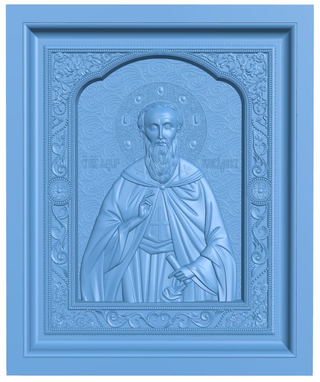 Icon of St. Maxim the Confessor T0006152 download free stl files 3d model for CNC wood carving
