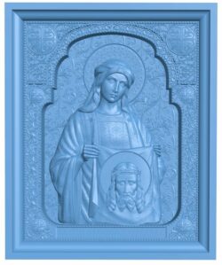 Icon of the Holy Martyr Veronica T0006519 download free stl files 3d model for CNC wood carving