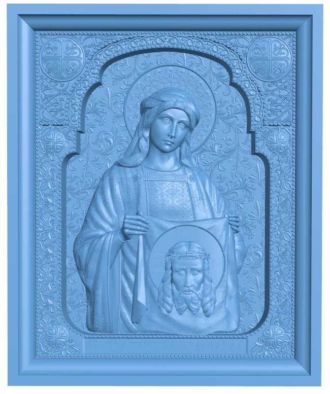 Icon of the Holy Martyr Veronica T0006519 download free stl files 3d model for CNC wood carving