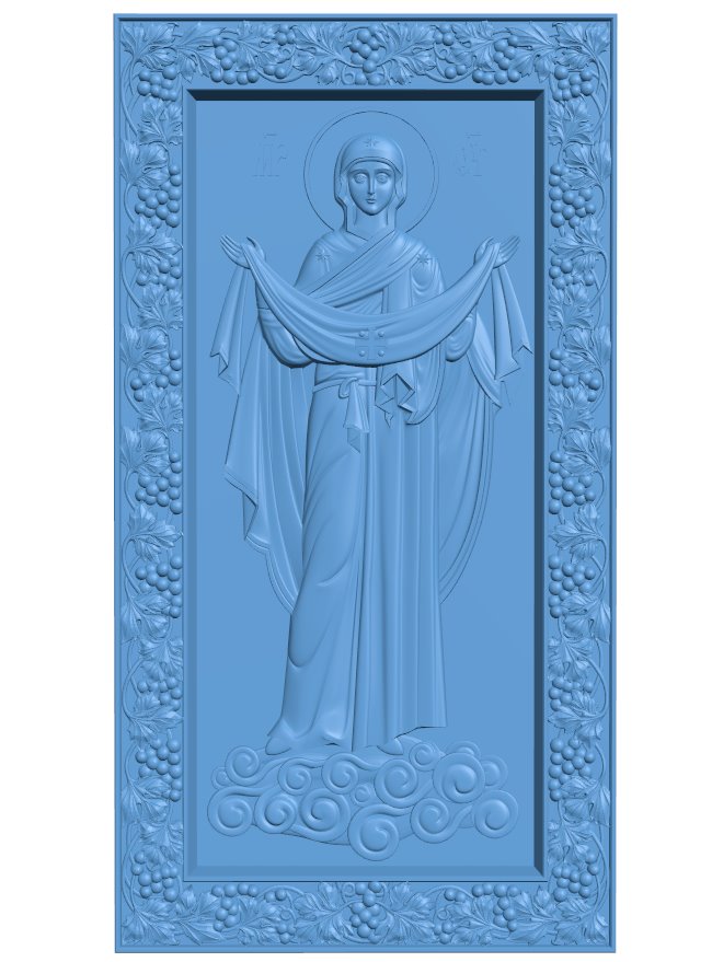 Icon of the Holy Mother of God T0006475 download free stl files 3d model for CNC wood carving