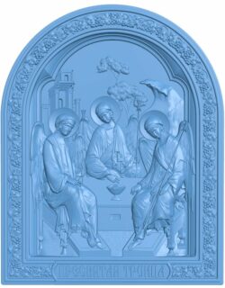 Icon of the Holy Trinity T0006156 download free stl files 3d model for CNC wood carving