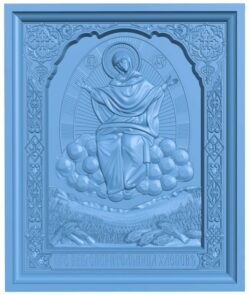 Icon of the Virgin Mary T0006522 download free stl files 3d model for CNC wood carving