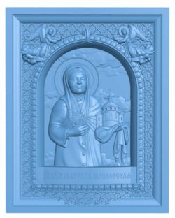 Icon of the holy blessed matron T0006154 download free stl files 3d model for CNC wood carving