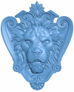 Lion head pattern T0006431 download free stl files 3d model for CNC wood carving