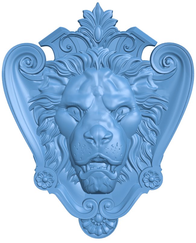 Lion head pattern T0006431 download free stl files 3d model for CNC wood carving