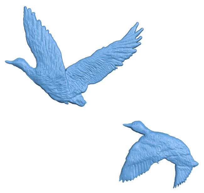 Mallards T0006079 download free stl files 3d model for CNC wood carving