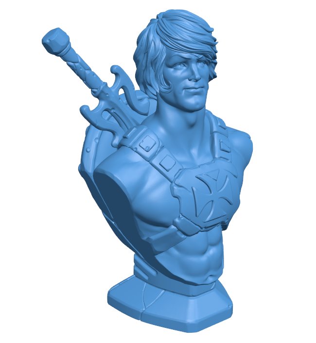 Man bust B009919 file Obj or Stl free download 3D Model for CNC and 3d printer