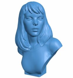 Mary Jane statue bust B009909 file Obj or Stl free download 3D Model for CNC and 3d printer