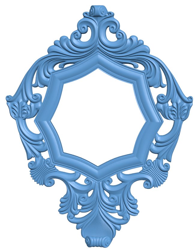 Mirror frame pattern T0006121 download free stl files 3d model for CNC wood carving