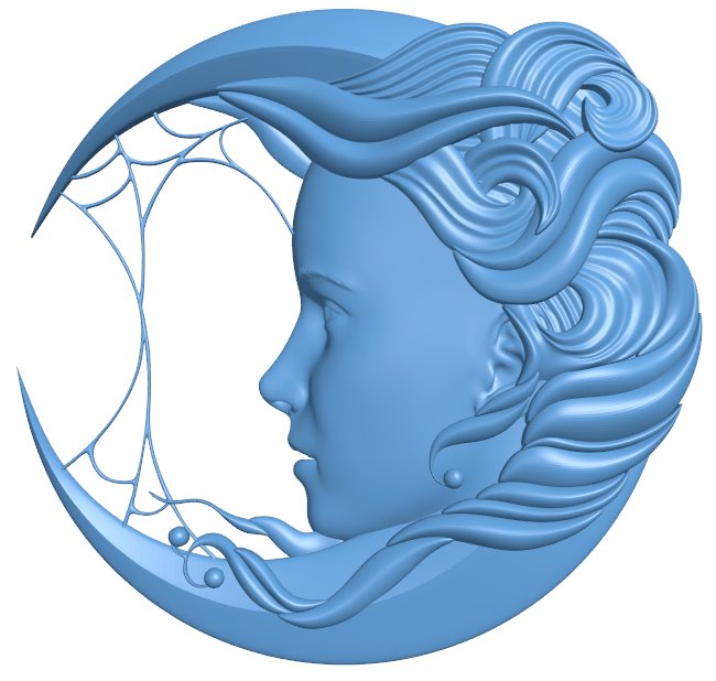 Moon pattern T0006403 download free stl files 3d model for CNC wood carving