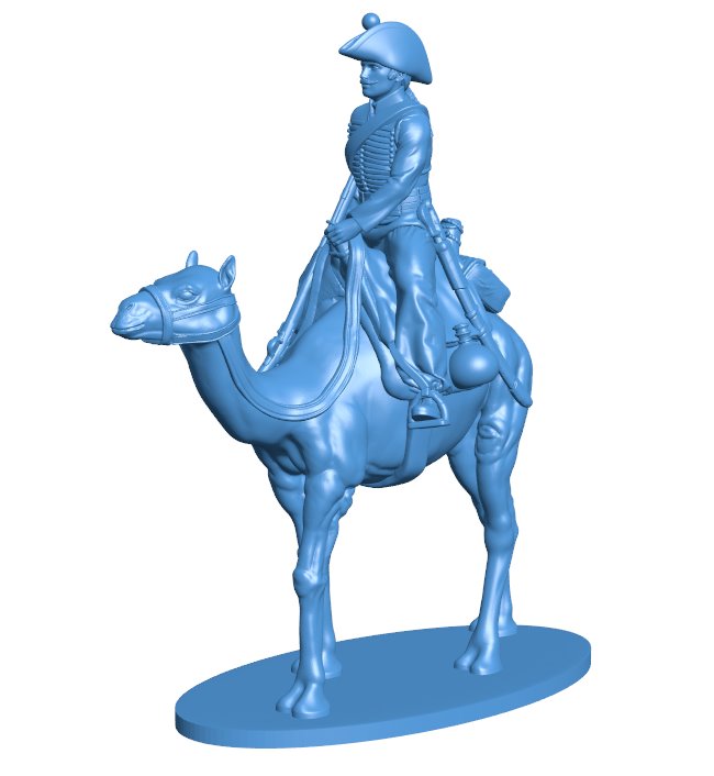 Napoleonic dromedary regiment B009892 file Obj or Stl free download 3D Model for CNC and 3d printer