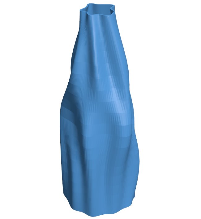 Organic Wavy Vase B009857 file Obj or Stl free download 3D Model for CNC and 3d printer