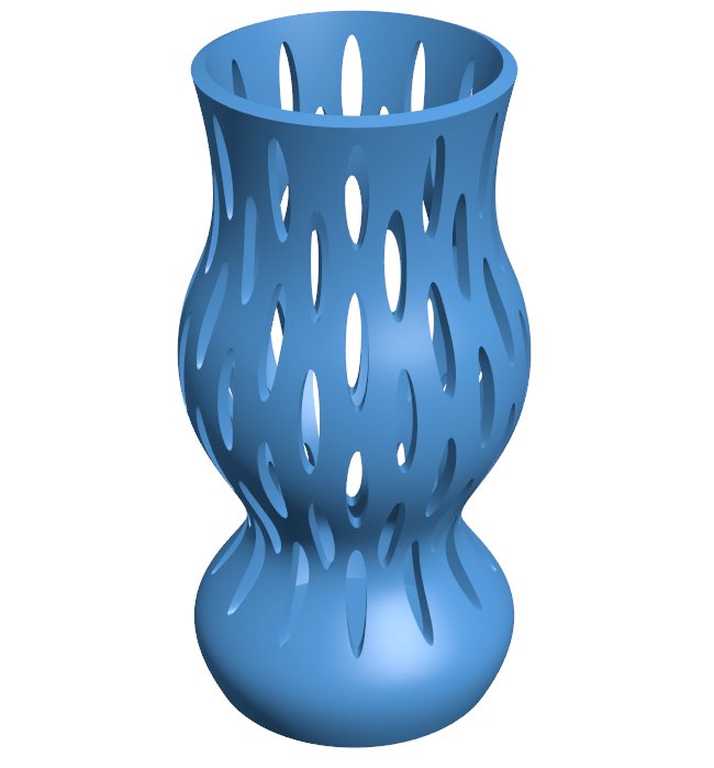 Oval Rotated Vase B009877 file Obj or Stl free download 3D Model for CNC and 3d printer