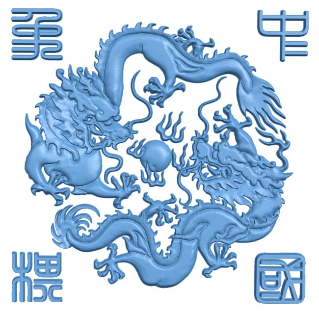 Painting of dragons T0006286 download free stl files 3d model for CNC wood carving