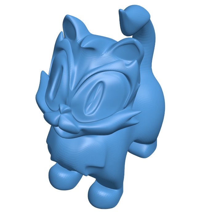 Petshop Cat B00989 file Obj or Stl free download 3D Model for CNC and 3d printer