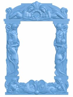 Picture frame or mirror T0006131 download free stl files 3d model for CNC wood carving