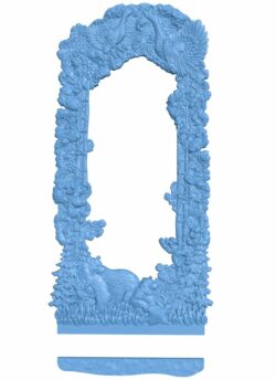 Picture frame or mirror T0006134 download free stl files 3d model for CNC wood carving