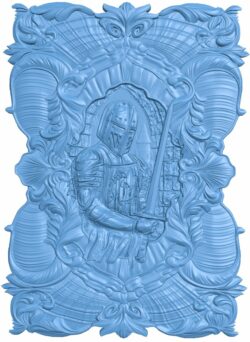 Picture of a warrior T0006448 download free stl files 3d model for CNC wood carving