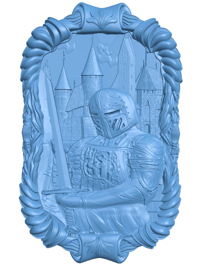 Picture of a warrior T0006449 download free stl files 3d model for CNC wood carving