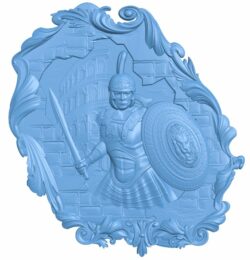 Picture of a warrior T0006450 download free stl files 3d model for CNC wood carving