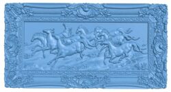Picture of the eight horses T0006052 download free stl files 3d model for CNC wood carving