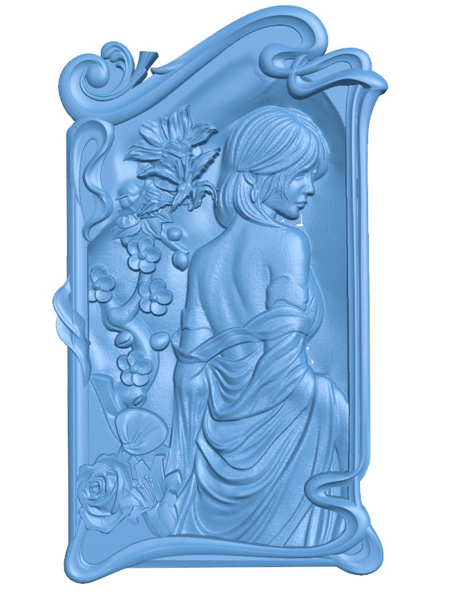Picture of women T0006455 download free stl files 3d model for CNC wood carving