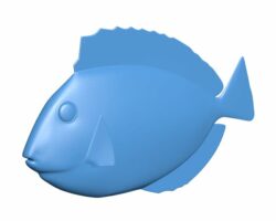 Powder Blue Tang – fish B009773 file Obj or Stl free download 3D Model for CNC and 3d printer