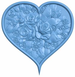 Rose heart pattern T0006207 download free stl files 3d model for CNC wood carving