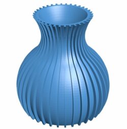 Slim Vase B009879 file Obj or Stl free download 3D Model for CNC and 3d printer