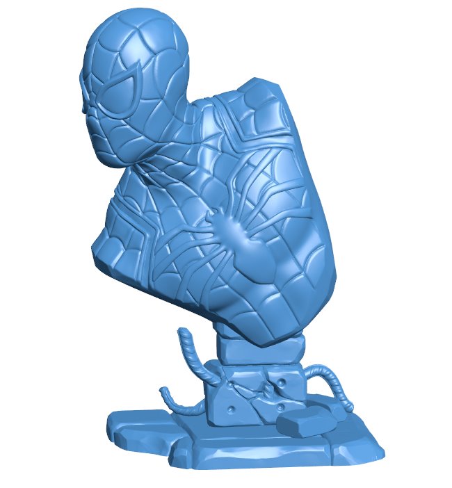 Spider-Man bust - superman B009896 file Obj or Stl free download 3D Model for CNC and 3d printer