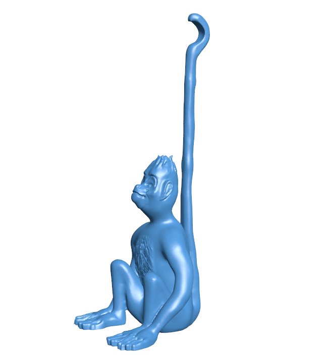 Spider Monkey - Fridas Pet B009823 file Obj or Stl free download 3D Model for CNC and 3d printer