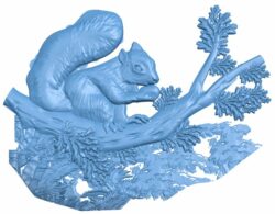 Squirrel T0006098 download free stl files 3d model for CNC wood carving