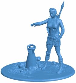 Tank Girl Diorama B009918 file Obj or Stl free download 3D Model for CNC and 3d printer