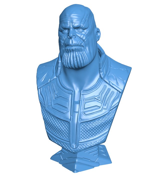 Thanos bust - superman B009899 file Obj or Stl free download 3D Model for CNC and 3d printer