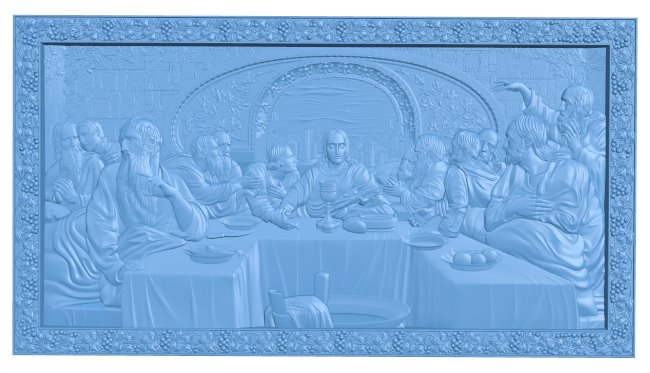 The Last Supper T0006579 download free stl files 3d model for CNC wood carving