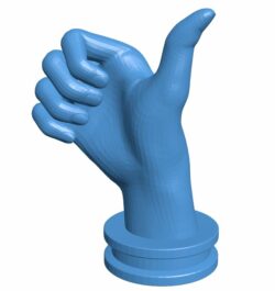 Thumbs Up! B009814 file Obj or Stl free download 3D Model for CNC and 3d printer