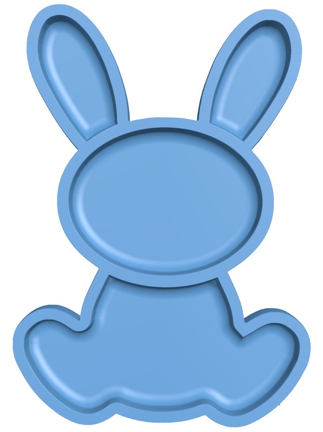 Tray - Bunny maid T0005972 download free stl files 3d model for CNC wood carving