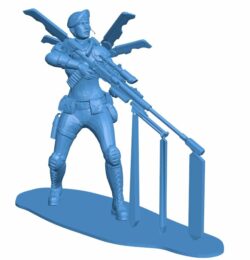 Val from Evolve B009806 file Obj or Stl free download 3D Model for CNC and 3d printer