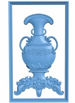 Vase painting T0006580 download free stl files 3d model for CNC wood carving